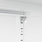 NO LOCK, Metal Storage Cabinet with 2 Doors and 2 Adjustable Shelves, Steel Storage Cabinet, Metal File Cabinet for Home Offi