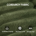 95' Cloud Sectional Sofa,Modern Minimalist Upholstered Couches, Comfort U Shaped Sofa for Living Room,Deep Seat Corner Couch,No Assembly Required,Green( (Plush Corduroy Fabric) - Grand Goldman Shop