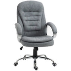 High Back Home Office Chair Executive Computer Chair with Adjustable Height, Upholstered Thick Padding Headrest and Armrest -