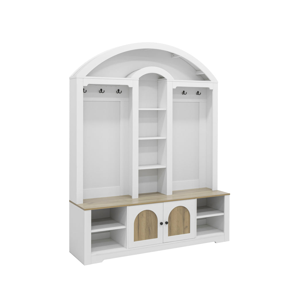 Multi-functional wardrobe/entrance wardrobe, equipped with shoe racks, clothes hangers and hooks. Wardrobe - A wardrobe is made of sturdy medium-density fiberboard with modern design and practical sto - Grand Goldman Shop