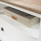 Lateral File with Large Drawer, White finish - Grand Goldman