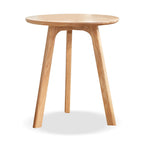 Round End Table- Small End Table Side Table Coffee Table Bedside Table Night Stand for Living Room Bedroom & Balcony, 100% Natural Solid Oak Wood Easy to Assemble - Grand Goldman Shop