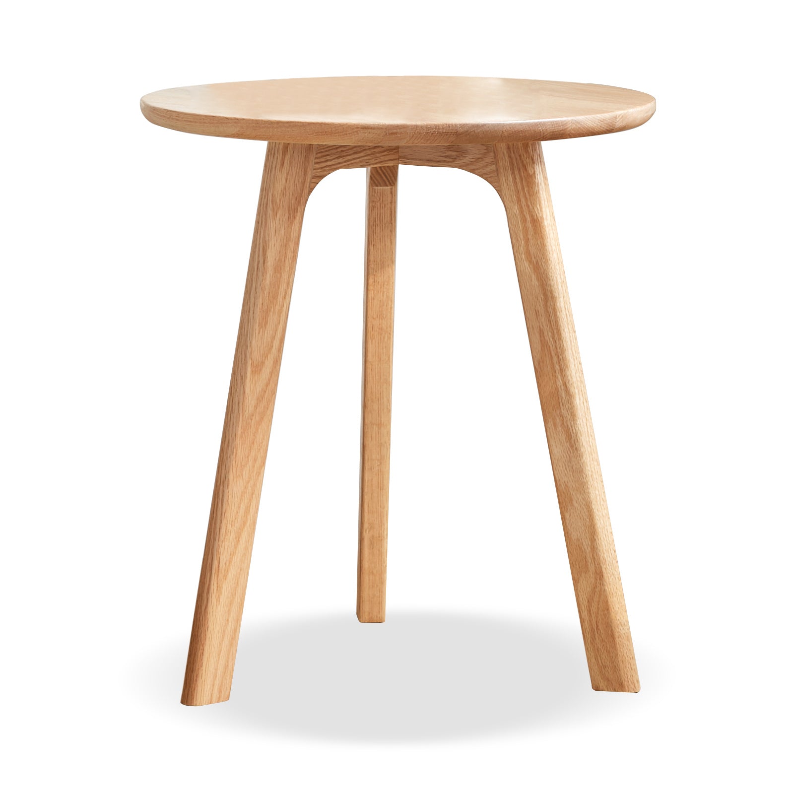 Round End Table- Small End Table Side Table Coffee Table Bedside Table Night Stand for Living Room Bedroom & Balcony, 100% Natural Solid Oak Wood Easy to Assemble - Grand Goldman Shop