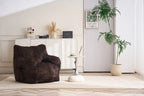 010-Soft Fluffy Corduroy Fabric Bean Bag Chair Filled With Memory Sponge,Brown - Grand Goldman Shop