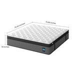 14 Inch Hybrid Mattress King – Memory Foam & Pocket Spring Bed – Cooling, Pressure Relief, Back & Hip Support - Grand Goldman Shop