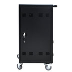 Stylish 45 Bay Mobile School Charging Cart Station for Chromebook, Tablet and Laptop Computer with Power Strip Included - Bla