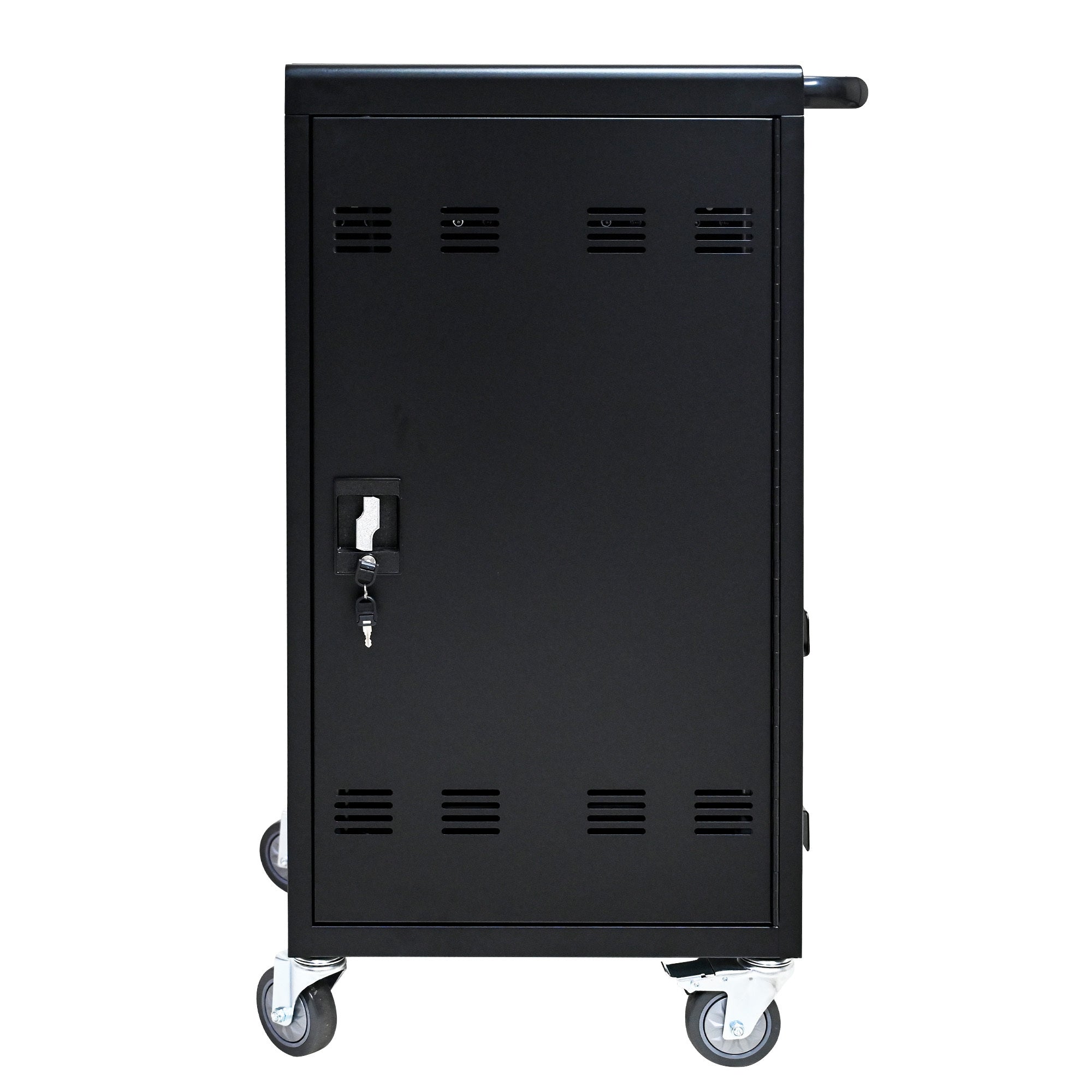 Stylish 45 Bay Mobile School Charging Cart Station for Chromebook, Tablet and Laptop Computer with Power Strip Included - Bla