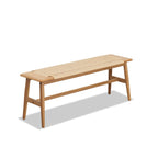 (1.2M) Woven Design Natural Oak Wood Dining Bench Bed Bench for Dining Room, Bedroom, Bathroom - Grand Goldman Shop
