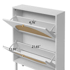 2 Door Shoe Rack, Rattan, Double Layer, Suitable for Living Room, Hallway - Grand Goldman Shop