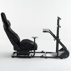 Enhanced and stable racing wheel cockpit, compatible with Fanatec, PXN, Thrustmaster, and Logitech adjustable driving simulat