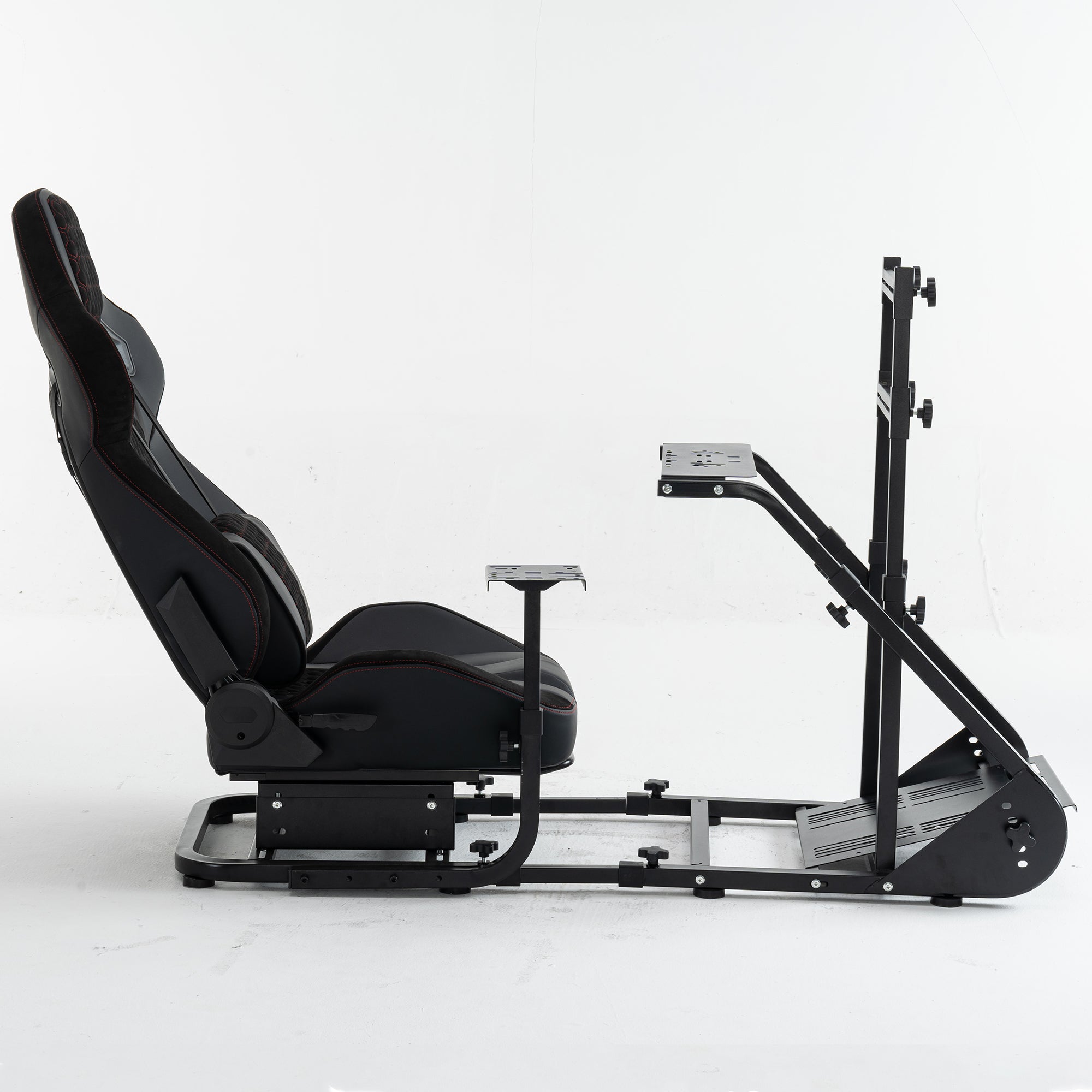 Enhanced and stable racing wheel cockpit, compatible with Fanatec, PXN, Thrustmaster, and Logitech adjustable driving simulat