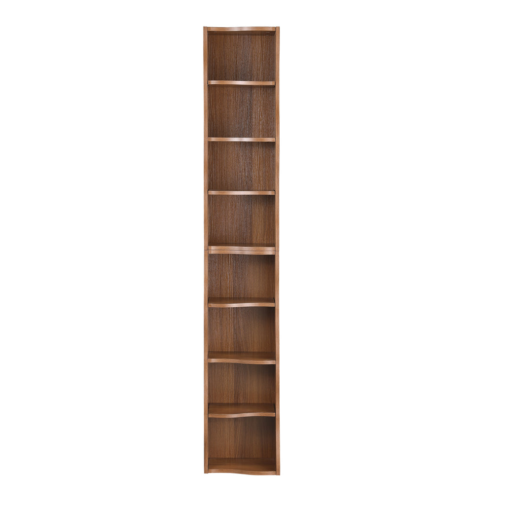 8-layer adjustable shelf ultra-thin bookshelf with a wavy border design, which is more aesthetically pleasing, is suitable for high and narrow, display and multi-functional bookshelves in home offices - Grand Goldman Shop
