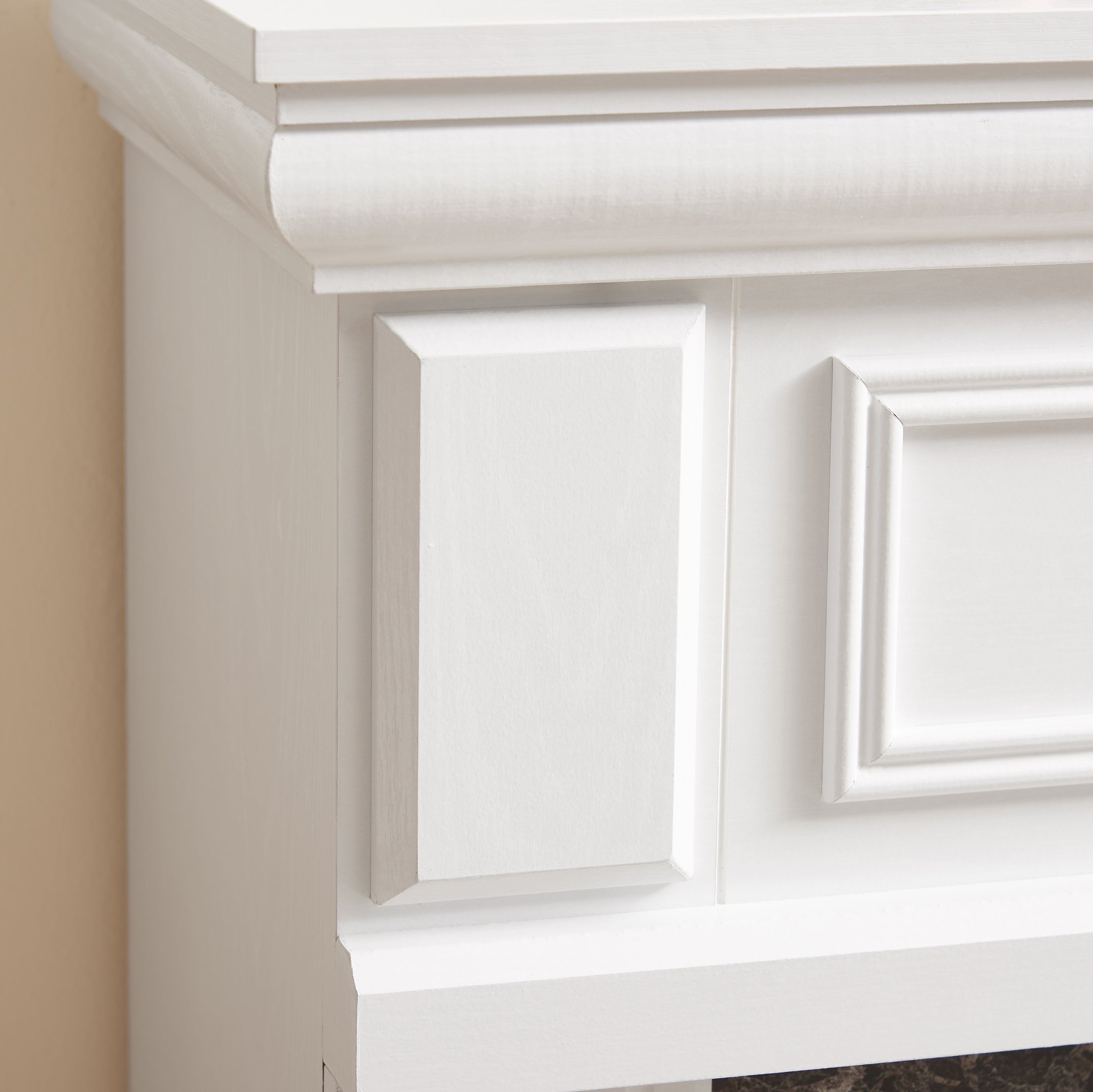 Only Mantel (NOT INCLUDED 23' FIREPLACE) -White,41.34'W*14'D*40'H - Grand Goldman Shop