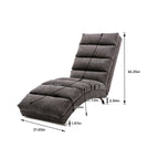 Ergonomic Linen Massage Chaise Lounge with Remote Control, Dark Gray, Electric Massage Lounger with 5 Modes - Grand Goldman Shop