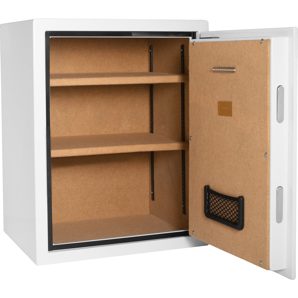 Biometric Fireproof Safe 4.48 Cubic Ft White Steel Secure Storage - Grand Goldman
