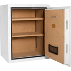 Biometric Fireproof Safe 4.48 Cubic Ft White Steel Secure Storage - Grand Goldman