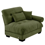 Milano Sofa RSF W/3 pillows - Olive green - Grand Goldman Shop