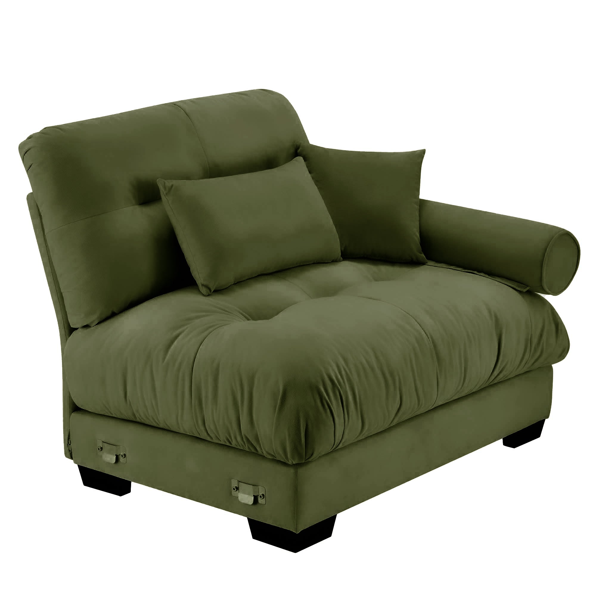 Milano Sofa RSF W/3 pillows - Olive green - Grand Goldman Shop