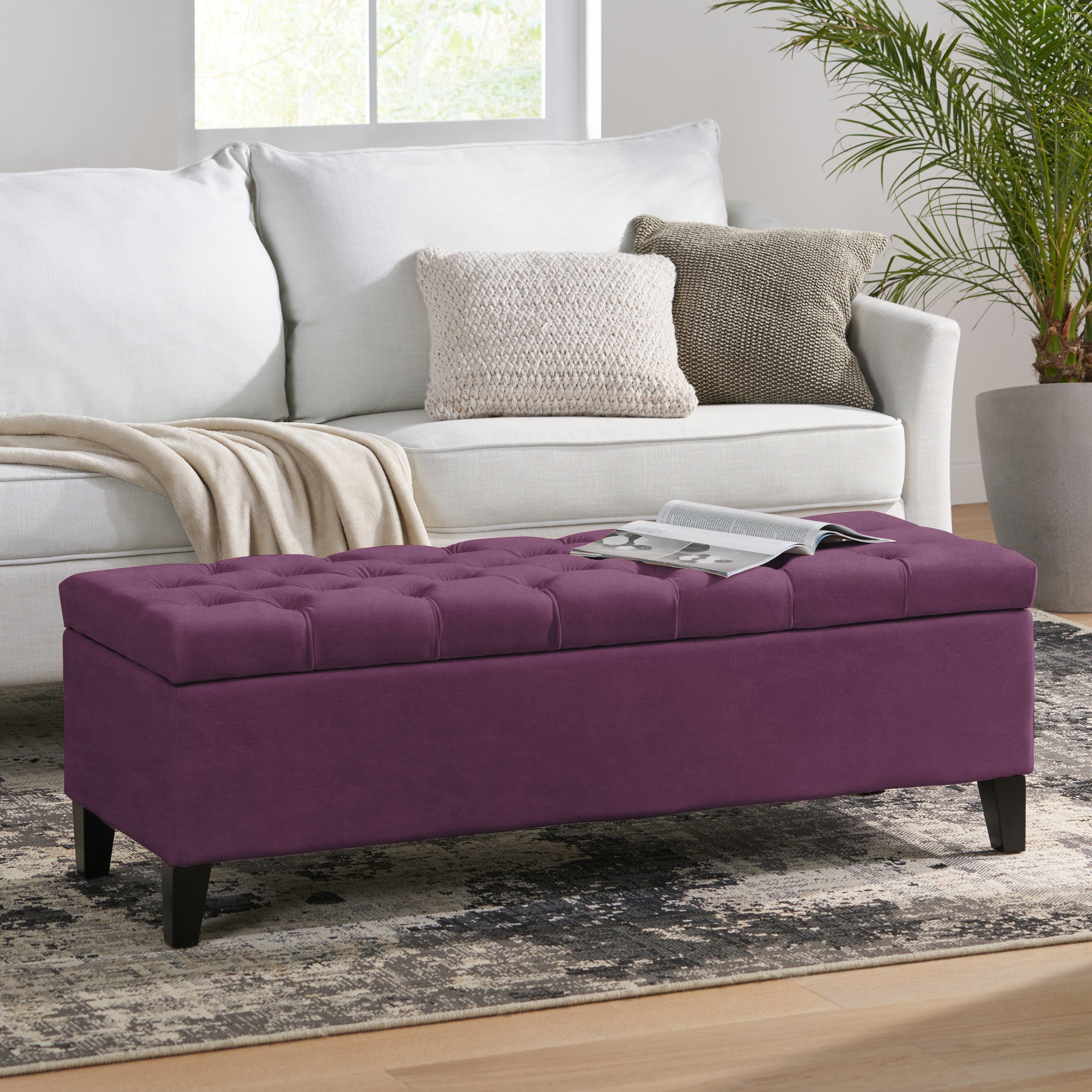GLOUSTER STORAGE OTTOMAN - Grand Goldman Shop