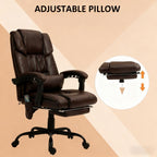 High Back Reclining Office Chair,Massage Office Chair with 6 Vibrating Points with Footrest and Remote - Grand Goldman