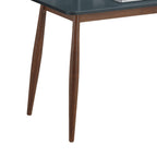 Roskilde Mid-Century Modern Wood Writing Desk with Hutch, Grey | Premium Home Decor - Grand Goldman
