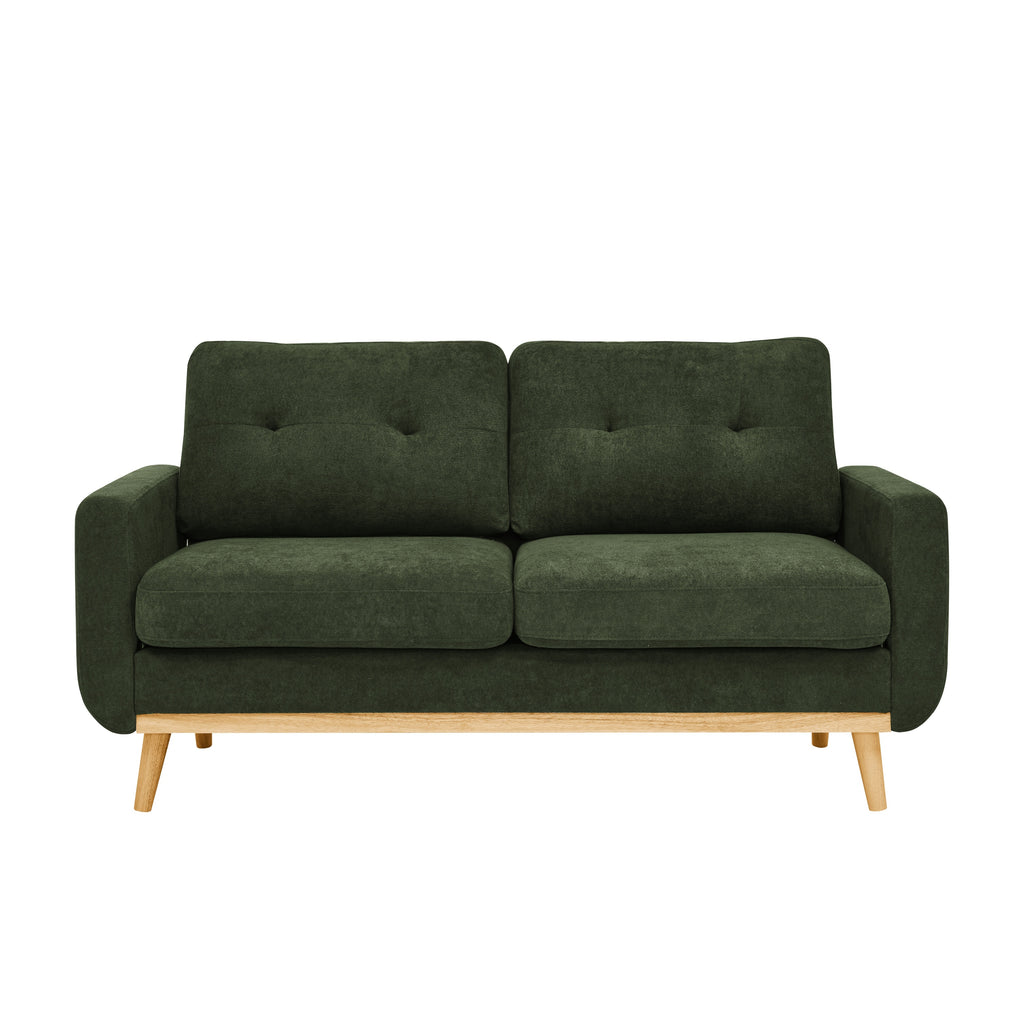 67.7' Wide Mid-Century Modern Upholstered Tufted Loveseat Sofa With Wooden Legs - Grand Goldman Shop