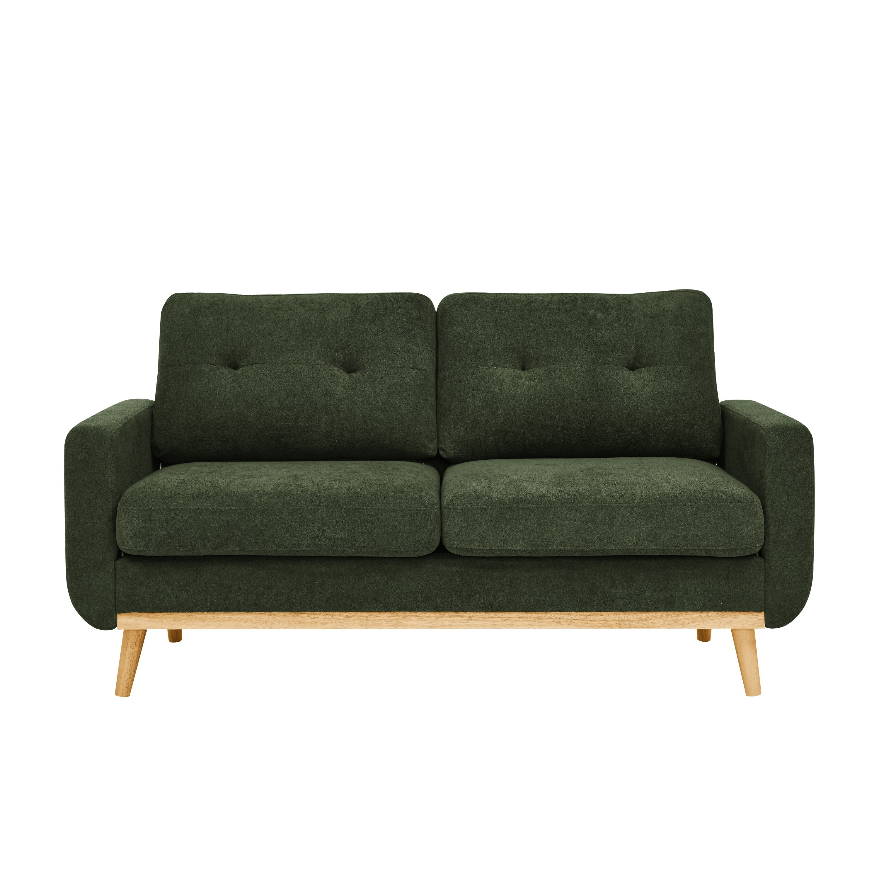 67.7' Wide Mid-Century Modern Upholstered Tufted Loveseat Sofa With Wooden Legs - Grand Goldman Shop