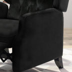 Pushback Recliner Chair, Fabric Armchair Push Back Recliner with Rivet Decoration, Mid Century Wingback Accent Chair for Living Room, Bedroom - Grand Goldman Shop