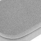 Ottoman Oval Storage Bench with Rubber Wood Legs, Grey Linen, 43.5'x16'x16' - Grand Goldman Shop