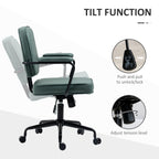 Vinsetto Home Office Chair with Adjustable Height and Tilt, Green | Premium Home Decor - Grand Goldman
