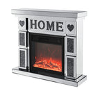 W 46' X D 12.6 X H 41 ' Acrylic diamond mirror fireplace cabinet, TV fireplace cabinet - Grand Goldman Shop
