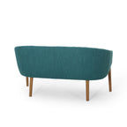 Mid Century Modern Loveseat with Channel Stitched Backrest - Grand Goldman Shop