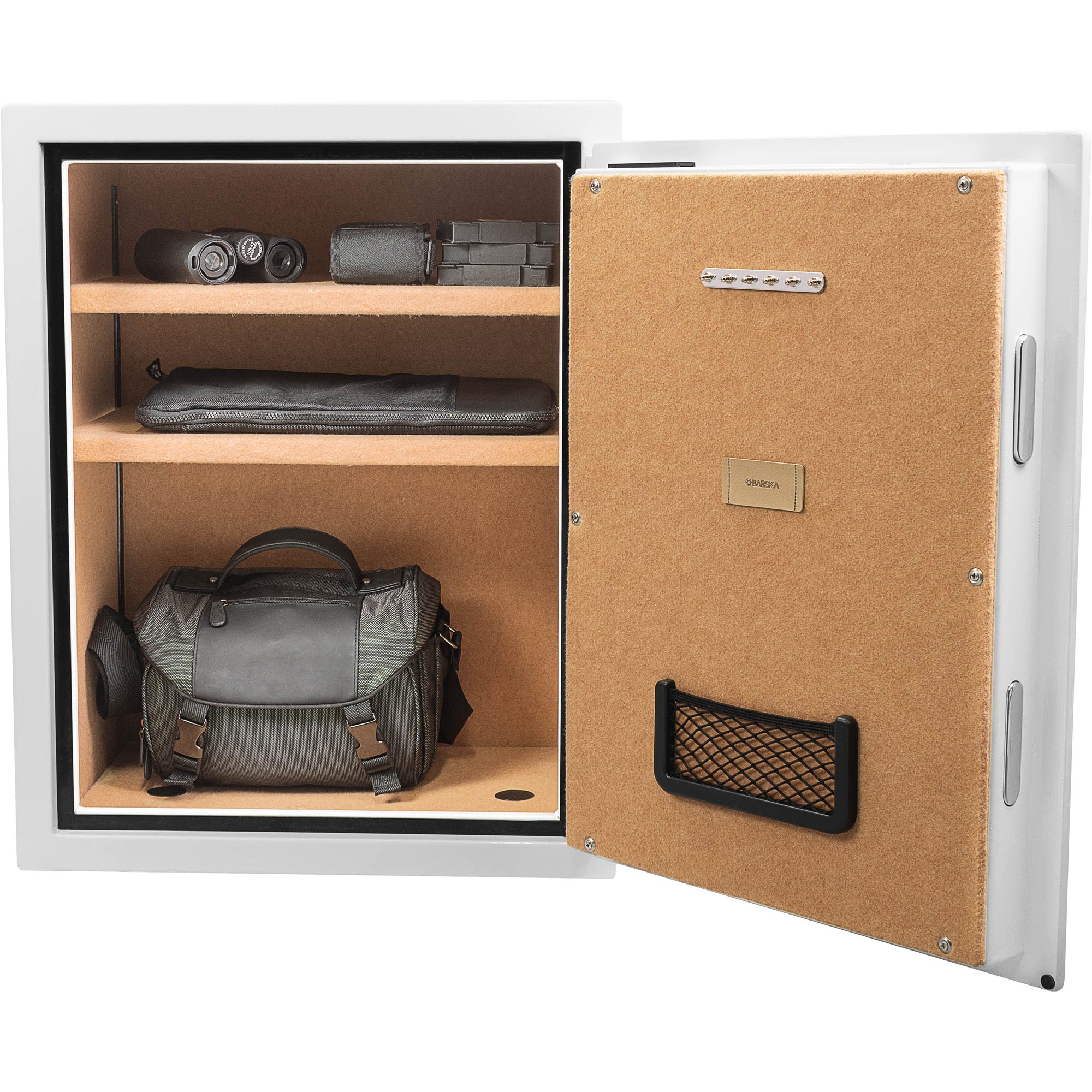 Biometric Fireproof Safe 4.48 Cubic Ft White Steel Secure Storage - Grand Goldman