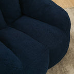Comfy Bean Bag Chair with Memory Foam Filler – Tufted Soft Stuffed Bean Bag Sofa for Dorm, Apartment, or Living Room – Dark Blue - Grand Goldman Shop