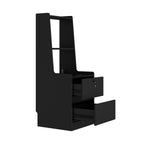 Nightstands Set of 2, with Charging Station, Smart Nightstand with Night Light, Modern Night Stand with Bookshelf, Bedside Tables with Storage Cabinet for Bedroom, Black - Grand Goldman Shop