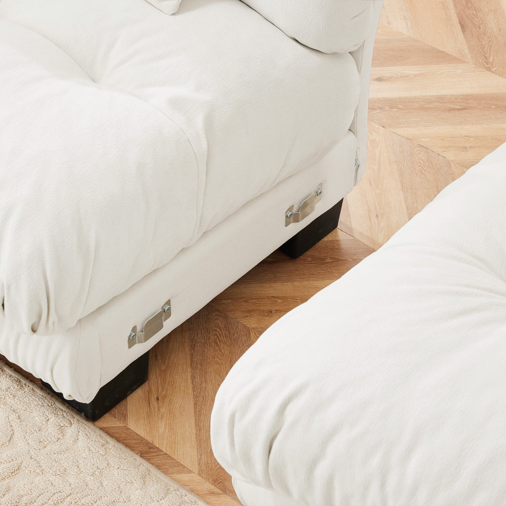 27 Ottoman - White - Grand Goldman Shop