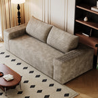 71' 3Setaser Sofa,Corduroy Fabric,Deep Seat Couches,Comfy Loveseat Sofa,No Assembly,1pcs for Living room, Bedroom,Conference room ,Apartment,Camel - Grand Goldman Shop