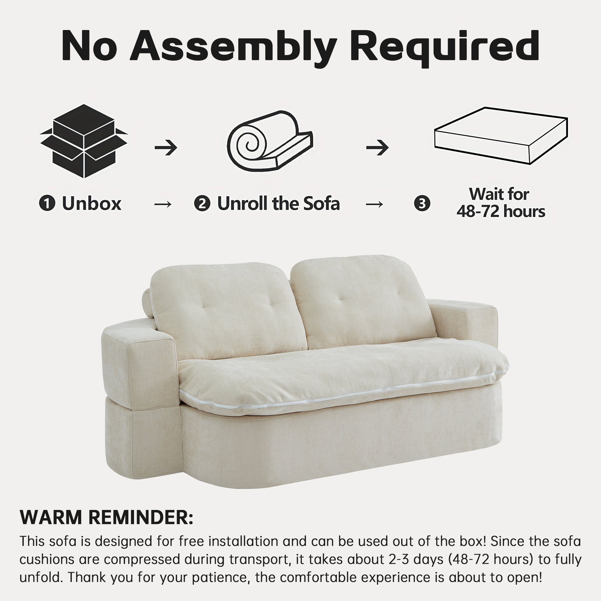 Modern Floor Sofa with 2 Pillows,Convertible Chenille Fabric Foam-Filled Sleeper Sofa Bed, no assembly required,Convertible Sofa Cushion Unfolds into Quilt,Folding Mattress for Living Room,Playroom - Grand Goldman Shop