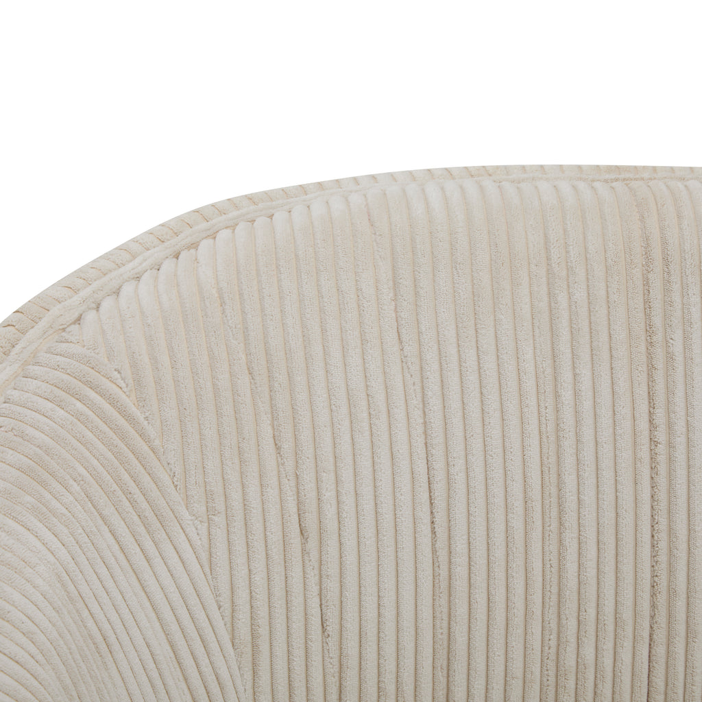 Corduroy Recessed Arm Loveseat(Beige+Walnut-65780) - Grand Goldman Shop