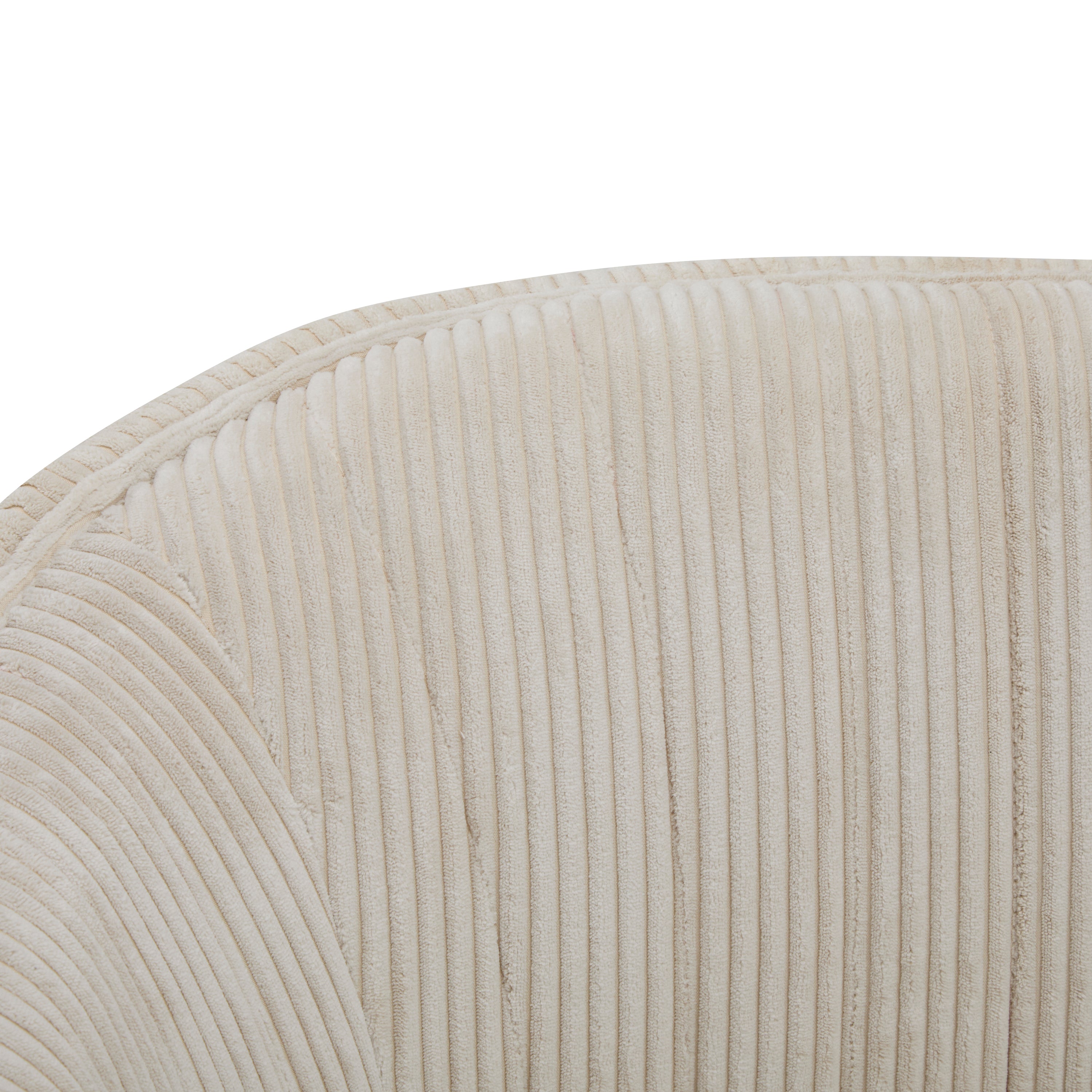 Corduroy Recessed Arm Loveseat(Beige+Walnut-65780) - Grand Goldman Shop