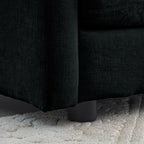 Chenille Fabric Ottomans Footrest to Combine with 2 Seater Sofa, 3 Seater Sofa and 4 Seater Sofa, Black Chenille - Grand Goldman Shop