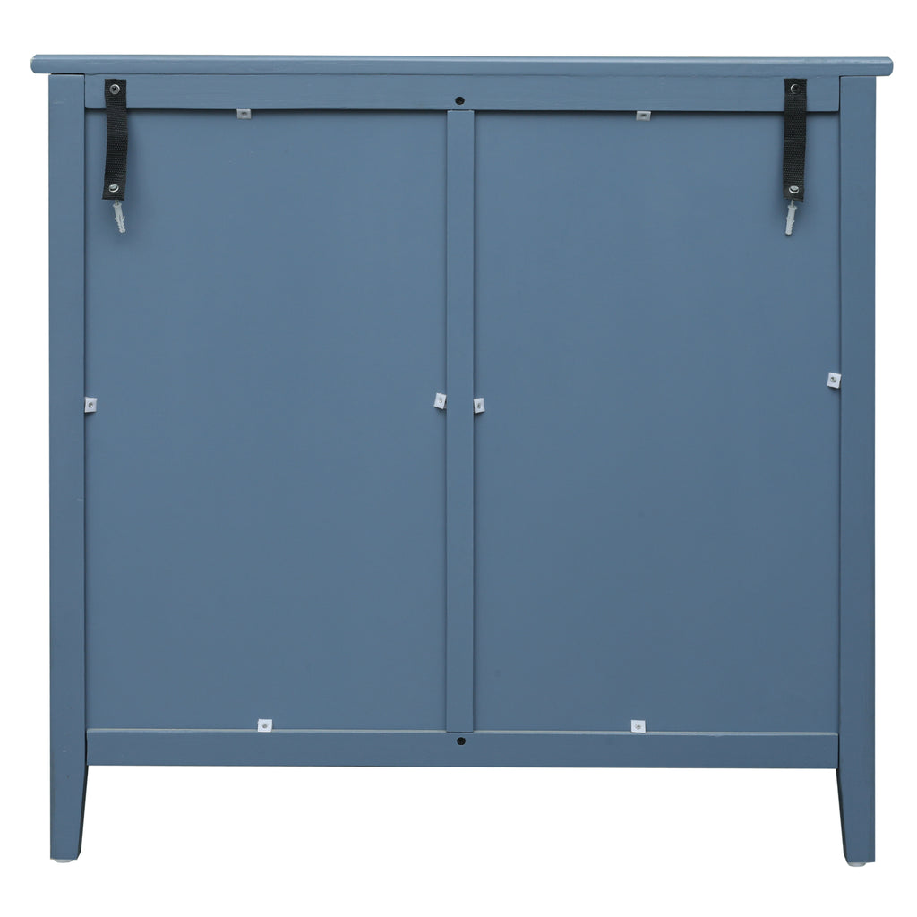 3-Drawer Cabinet for Bedroom, Living Room, or Study – Blue MDF American Furniture - Grand Goldman Shop