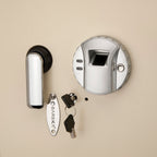 Biometric Wall Safe with 120-Fingerprint Module, Beige Steel, 0.82 Cubic Ft - Grand Goldman