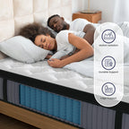 14 Inch Hybrid Mattress King – Memory Foam & Pocket Spring Bed – Cooling, Pressure Relief, Back & Hip Support - Grand Goldman Shop