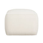 Upholstered Square Ottoman,White,Boucle - Grand Goldman Shop