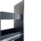 BLACK ,Large, Slim Storage Cart, Kitchen Rolling Cart, Narrow Storage Cabinet with Handle & Wheels, Wood Spice Rack Next to Fridge, Pantry Shelf for Kitchen, Small Spaces - Grand Goldman Shop