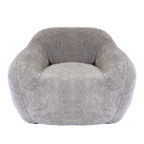 Giant Bean Bag Chair for Adults, Spacious Memory Foam Bean Bag Sofa with Armrests in Light Gray Teddy Fabric, Comfy Seating for Living Room or Bedroom - Grand Goldman Shop