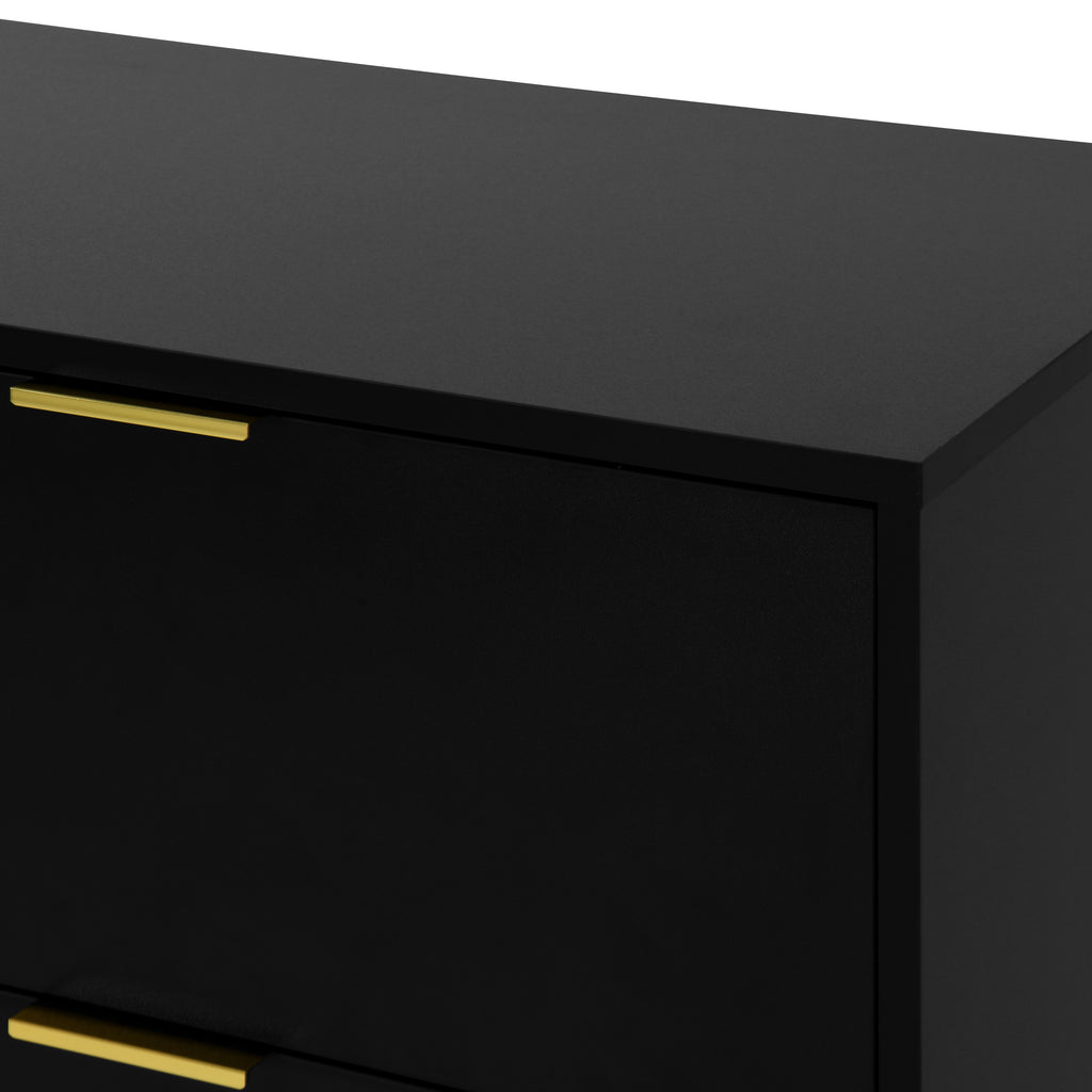 8 Drawers Dresser for Bedroom, Wood Bedroom Dresser Modern Drawer Chest, 8 Chest of Drawer, Tall Dresser for Closet, Dressers Organizer for Living Room, Closet, Hallway Black - Grand Goldman Shop