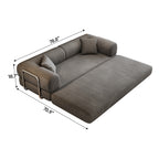 78.8' Compression Sofa,Convertible Floor Sofa Bed-with Pillow Back Support Armrest,Comfy Futon Couch Sleeper Bed,Loveseats Boneless Modular Sectional Sofa,Corduroy fabric,for Living Room,Bedroom,Grey - Grand Goldman Shop