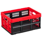 Plastic Collapsible Storage Bins, 32L 3 Packs, Stackable Folding Storage Crates with Handles, Holds 26 lbs Per Bin, Foldable Heavy Duty Containers, Space-Saving Baskets, for Home Organizing - Grand Goldman Shop